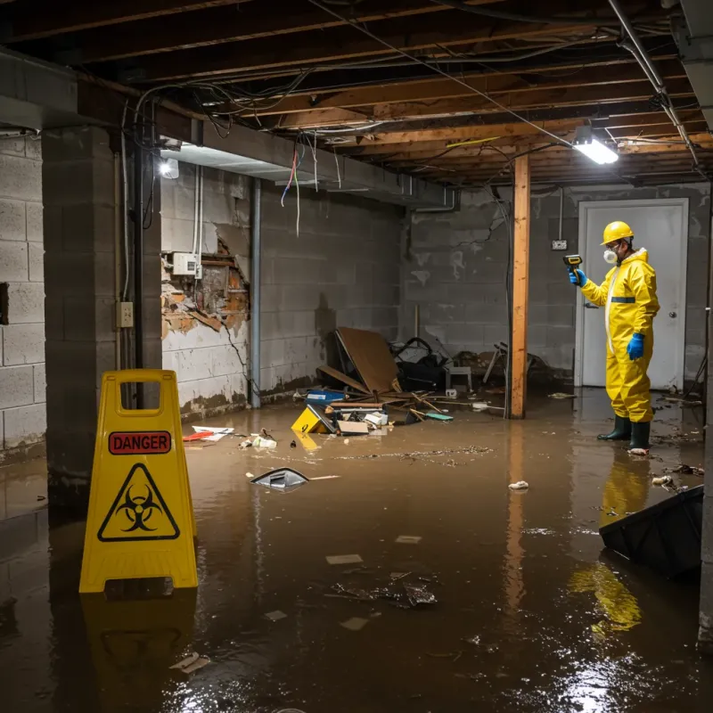 Flooded Basement Electrical Hazard in Aurora, NE Property